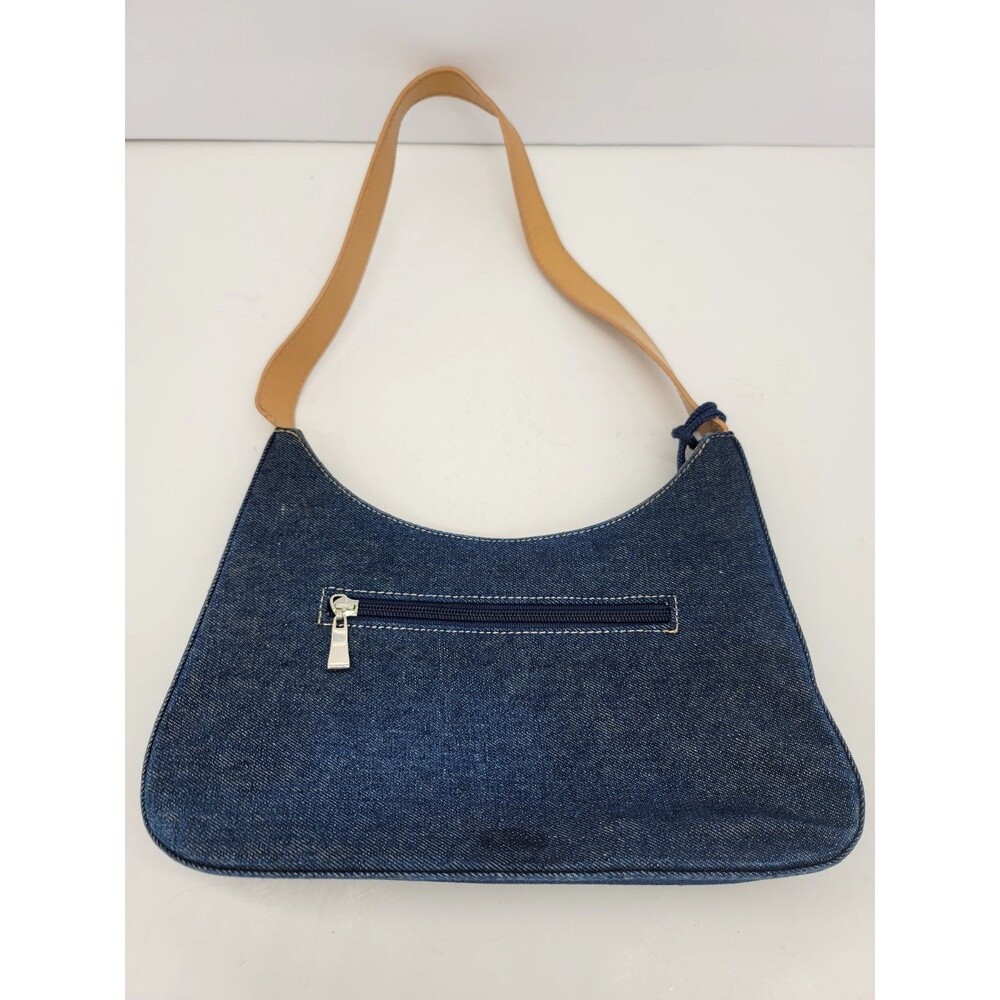 Denim Satchel Shoulder Bag Jean Jacket Purse with Cell Phone/Mace Holder - Picture 3 of 8